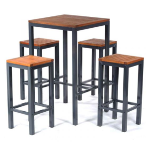 Dorset High Table and Bar Stool Set